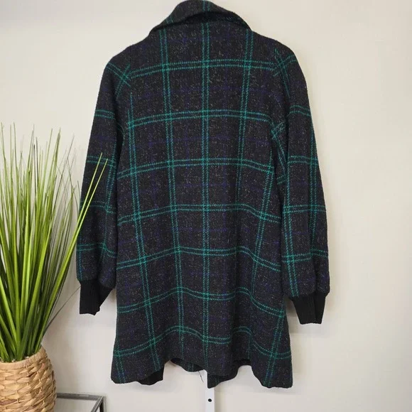 Spencer Douglas Women's Plaid Wool Blend Blazer Coat‎ Size 10 - Picture 5 of 8